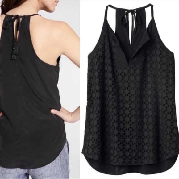 NWOT ATHLETA Eyelet Dunes Tassel Tank Top - Picture 5 of 8